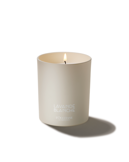 White Lavender Candle - Beyaz Lavanta Mum