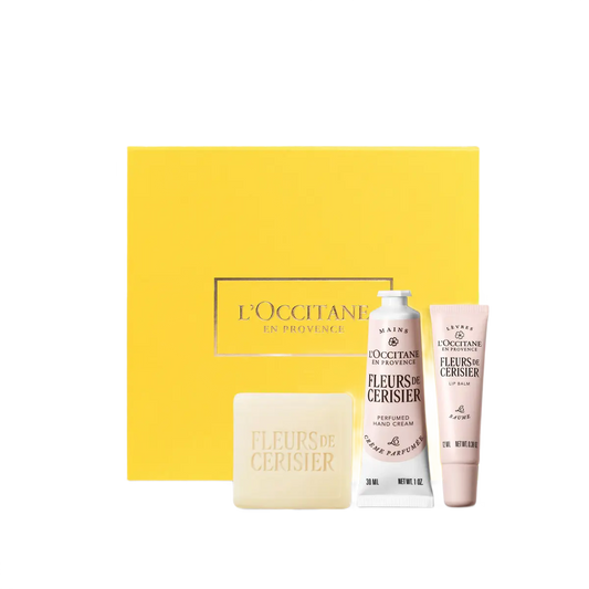 Fleurs de Cerisier -  Cherry Hand & Lip Care Gift Set - Kiraz Çiçeği El ve Dudak Bakım Hediye Seti
