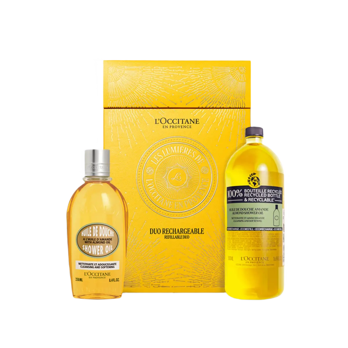 Almond Shower Oil & Refill Duo - Badem Duş Yağı & Ekonomik Yedek İkilisi