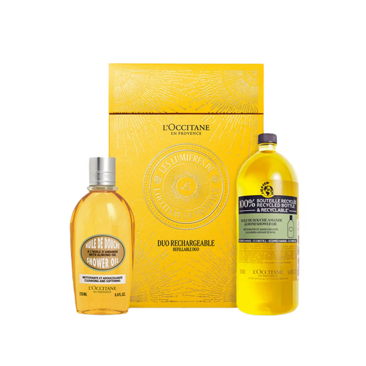 Almond Shower Oil & Refill Duo - Badem Duş Yağı & Ekonomik Yedek İkilisi