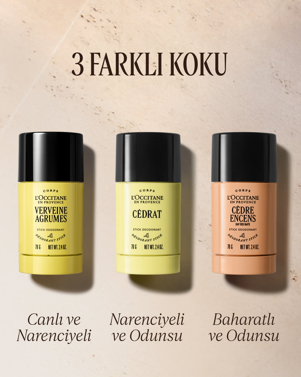 Verveine Agrumes (Citrus Verbena) Stick Deodorant Eko-Yedek