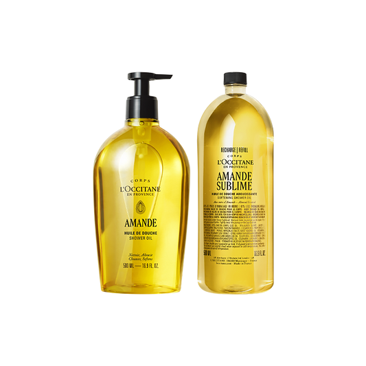Almond Duş Yağı & Refill İkilisi - Almond Shower Oil & Refill Duo