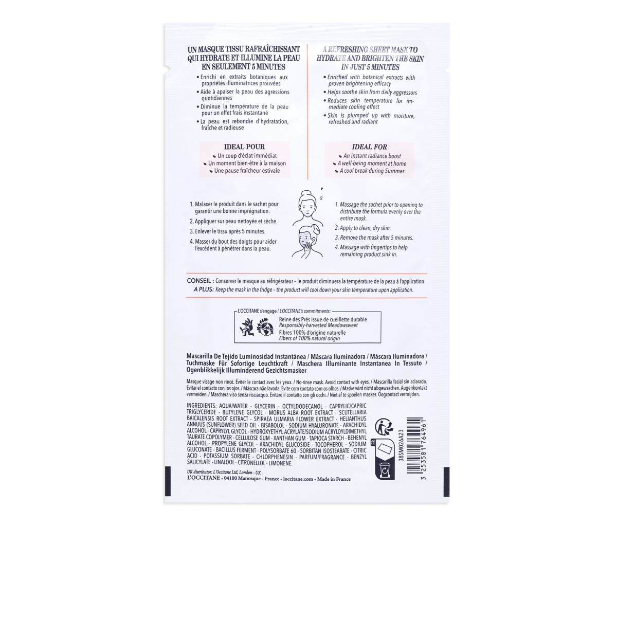 Reine Blanche Sheet Mask - Reine Blanche Aydınlatıcı Kağıt Maske